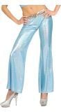 Blauwe holografische disco broek