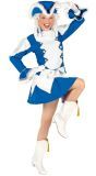 Blauwe majorette kleding