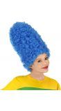 Blauwe Marge Simpson pruik