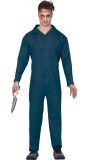 Blauwe Michael Myers jumpsuit outfit heren