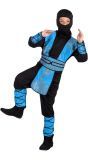 Blauwe ninja krijger outfit jongens
