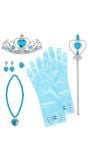 Blauwe prinses Elsa accessoire set