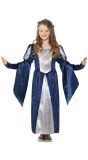 Blauwe victoriaanse meisjes outfit