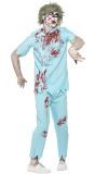 Blauwe zombie tandarts outfit
