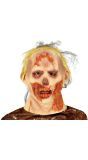 Bloederig zombie masker met haar