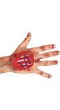 Bloedige zombiebeet hand