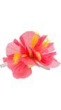 Bloemen haarclip hibiscus roze