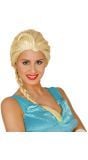 Blonde pruik Frozen met vlecht