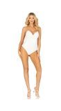 Bodysuit dames vinyl skelet wit