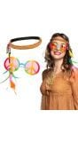 Bohemian hippie veren hoofdband en bril