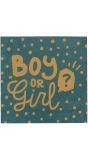 Boy or girl gender reveal servetten 20 stuks