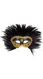 Braziliaans oogmasker raven veren