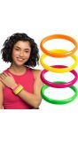 Brede neon armbanden 4x