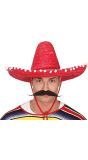 Brede Spaanse sombrero rood