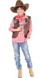 Bruin cowboy vest jongens/meisjes