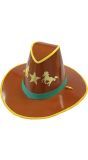 Bruine cowboy hoed karton