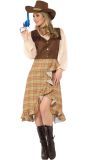 Bruine cowgirl kostuum