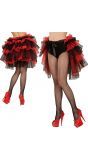 Burlesque rok rood zwart