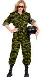 Camouflage top gun kostuum vrouwen