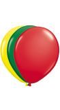 Carnaval ballonnen rood geel groen 25 stuks