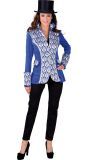 Carnavalsjas dames blauw