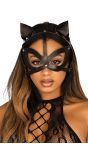 Catwoman zwarte leren kat masker