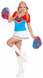 Cheerleader outfit dames rood blauw