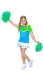Cheerleader outfit meisjes blauw groen