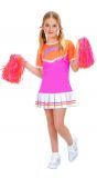 Cheerleader outfit meisjes roze oranje