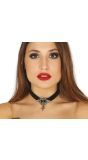 Choker met blauw steentjes