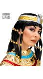 Cleopatra pruik met kraag en hoofdband