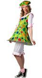 Clown hoepeljurk met broek en pet vrouw