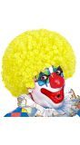 Clown pruik geel