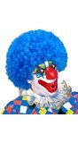 Clown pruik licht blauw