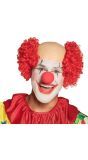 Clown pruik met kaal hoofd