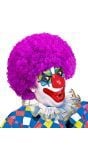 Clown pruik paars