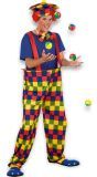 Clown tuinbroek met pet en strik man