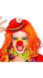 Clowns hoed met bloem