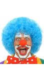 Clowns pruik blauw