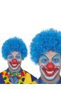 Clownspruik blauw