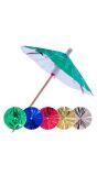 Cocktail prikkers 15 stuks parasols metallic