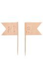 Cocktail prikkers 36 stuks lush blush 80 jaar