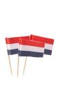 Cocktail prikkers 50 stuks nederlandse vlag