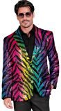 Colbert regenboog tijgerprint pailletten mannen
