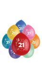 Color pop ballonnen set 21 jaar