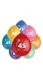 Color pop ballonnen set 45 jaar