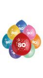 Color pop ballonnen set 80 jaar