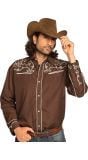 Cowboy blouse heren bruin