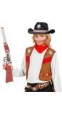 Cowboy gilet bruin kind