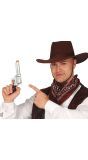 Cowboy pistool grijs 24cm